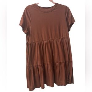 Old Navy Women's Rust Tiered Mini Dress